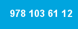978 103 61 12 978 103 61 12